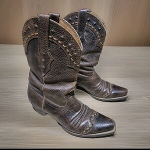 Ariat 9B Women's Dixie Boot Brown Distressed Western Cowgirl Style: 21286